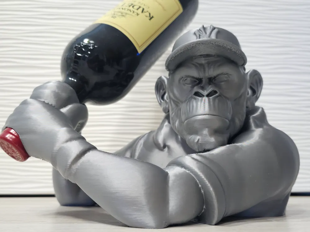 Suporte para Garrafa de Vinho - Macaco Rebatedor