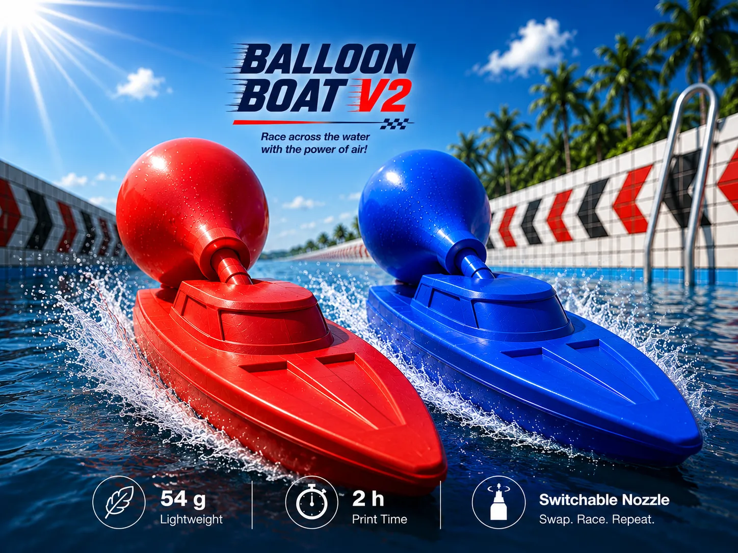Barco a balão V2 - Edição Lancha