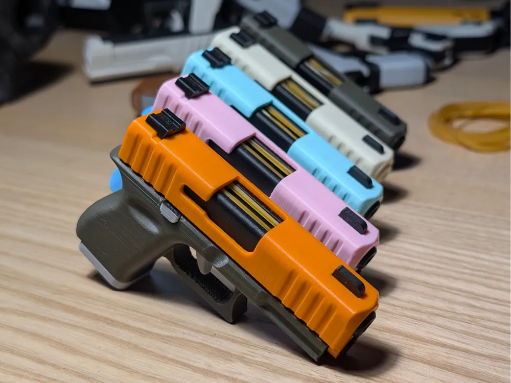 Chaveiro Fidget Glock – Brinquedo de Ação Deslizante