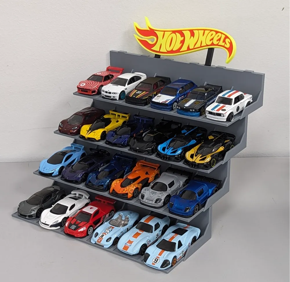 Expositor de Carrinhos Diecast com 4 Andares